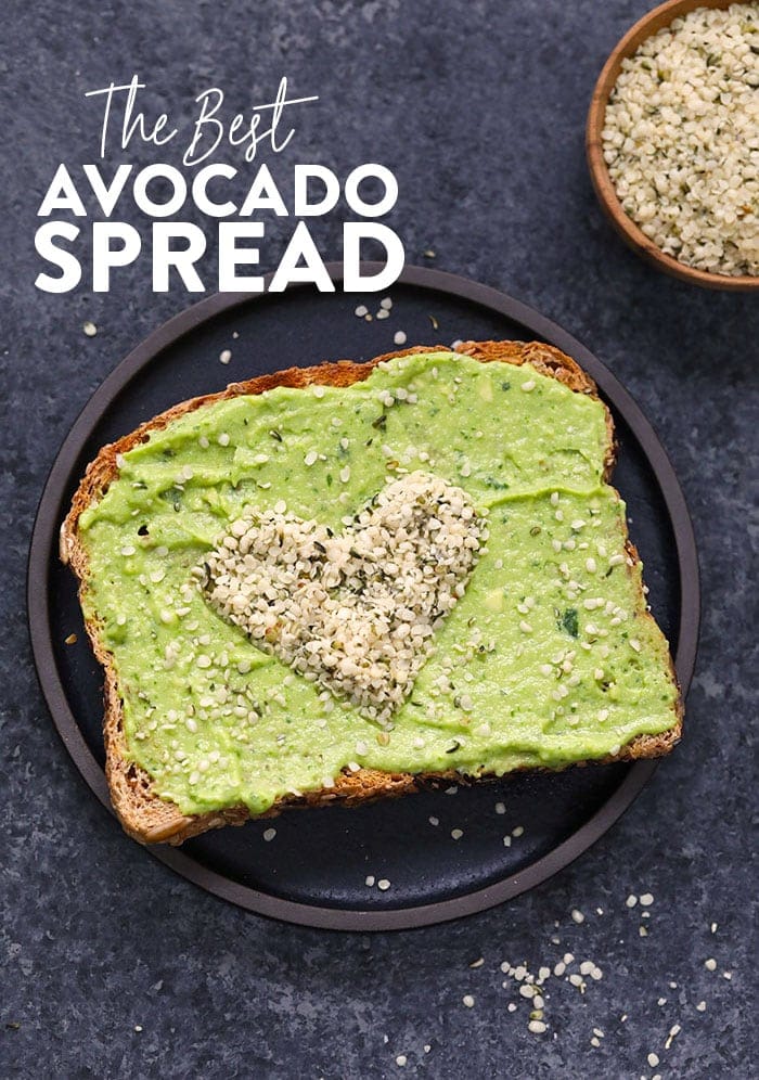 Avocados, avocados, avocados. So trendy, right? We are just as in love with avocados as the rest of the world and we don't care who knows it! This avocado spread is one of our favorite recipes. It goes with just about everything and is a healthy snack that is keto, vegetarian, easy to make, and so delicious! A photo of avocado toast with hemp hearts