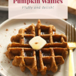 Fluffy and delicious gluten-free pumpkin waffles.