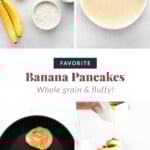 stack of banana pancakes.