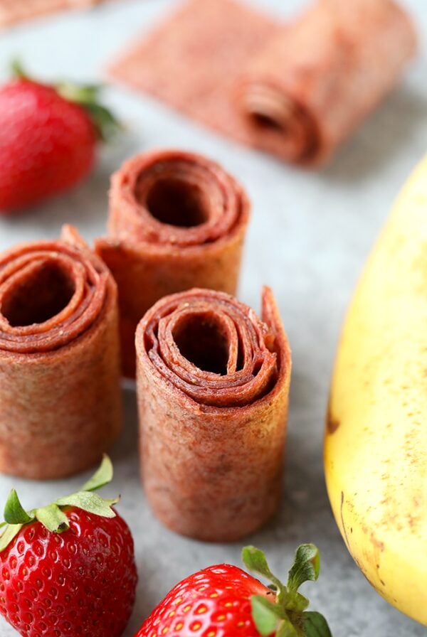 3 pieces of fruit leather