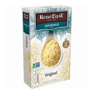 a box of Lee's East original couscous that pairs perfectly with Instant Pot chicken thighs.