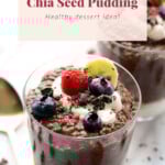 Healthy chia seed pudding dessert idea.