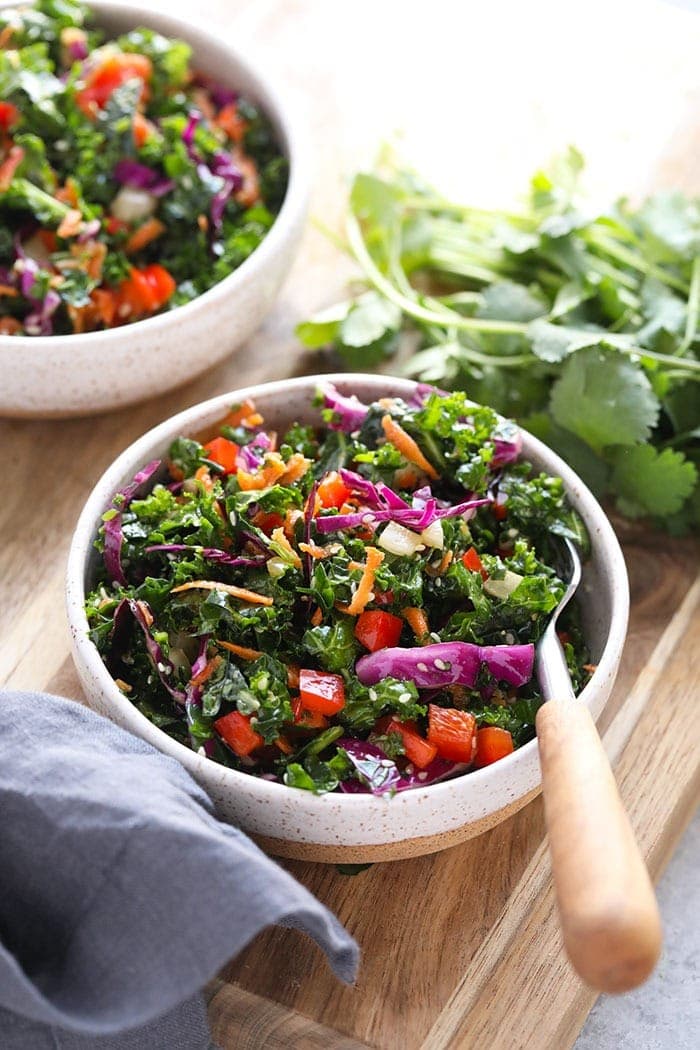 Looking to pair one of your favorite Asian dishes with a simple Asian salad? We've got you covered with this colorful Asian salad recipe dressed with a yummy Asian salad dressing. Asian Salad Rrecipe