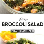 healthy broccoli salad image collage