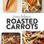 roasted carrots on a baking tray
