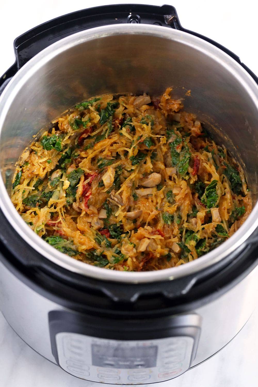 Everything mixed together in the Instant Pot 