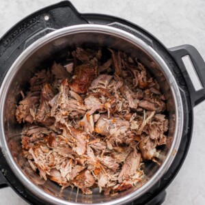 shredded pork in Instant Pot.