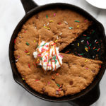 cookie cake in cast iron