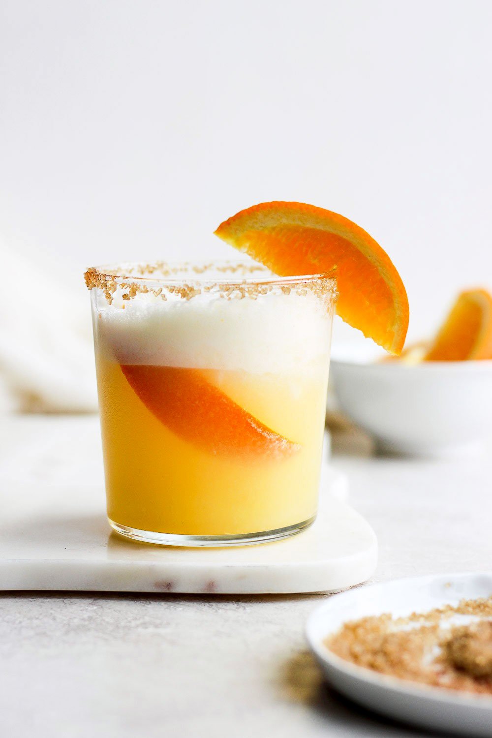 Orange cocktail in a glass