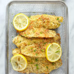 Parmesan tilapia in a basket