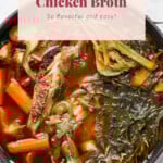 Homemade chicken broth