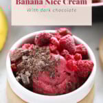 raspberry chocolate chunk banana nice cream