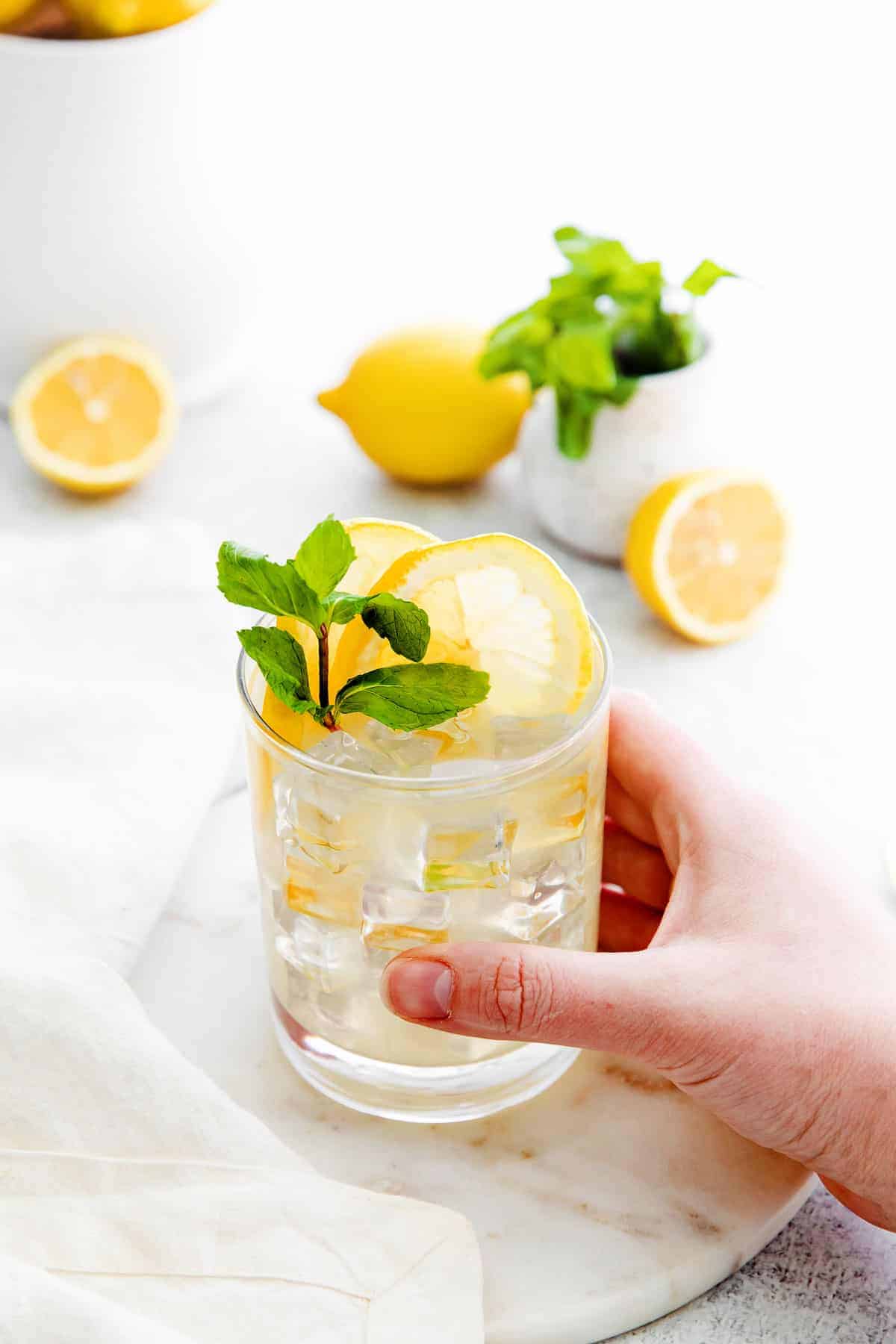 Vodka lemonade is the perfect easy cocktail to make any time of year. It's made with minimal ingredients and the perfect combo of sweet and sour. vodka lemonade in glass