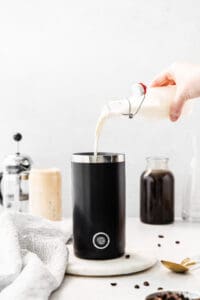 frothing creamer in frother