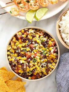 corn salad in bowl
