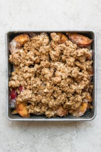 Peach crisp baked.