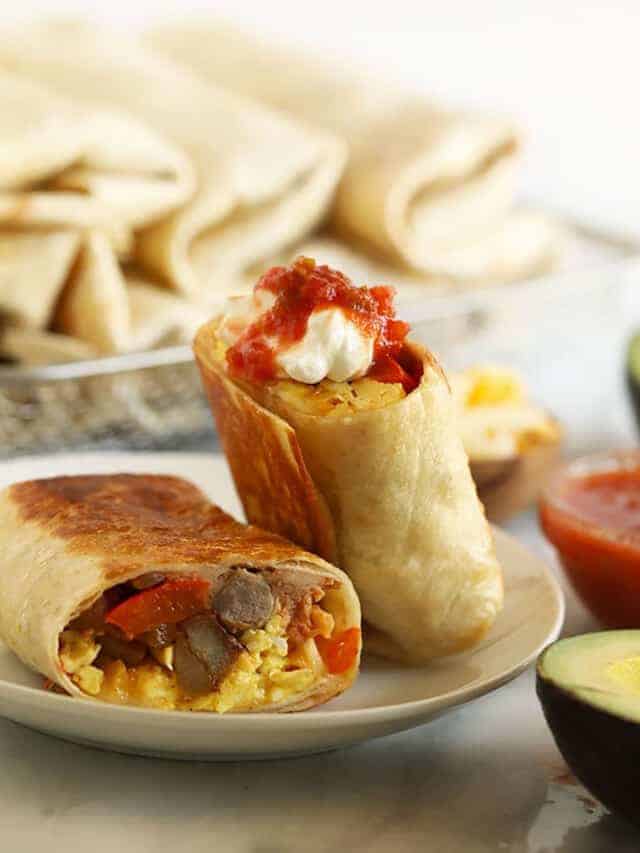 Make-Ahead Fajita Breakfast Burritos