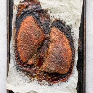 turkey tenderloin on tin foil.