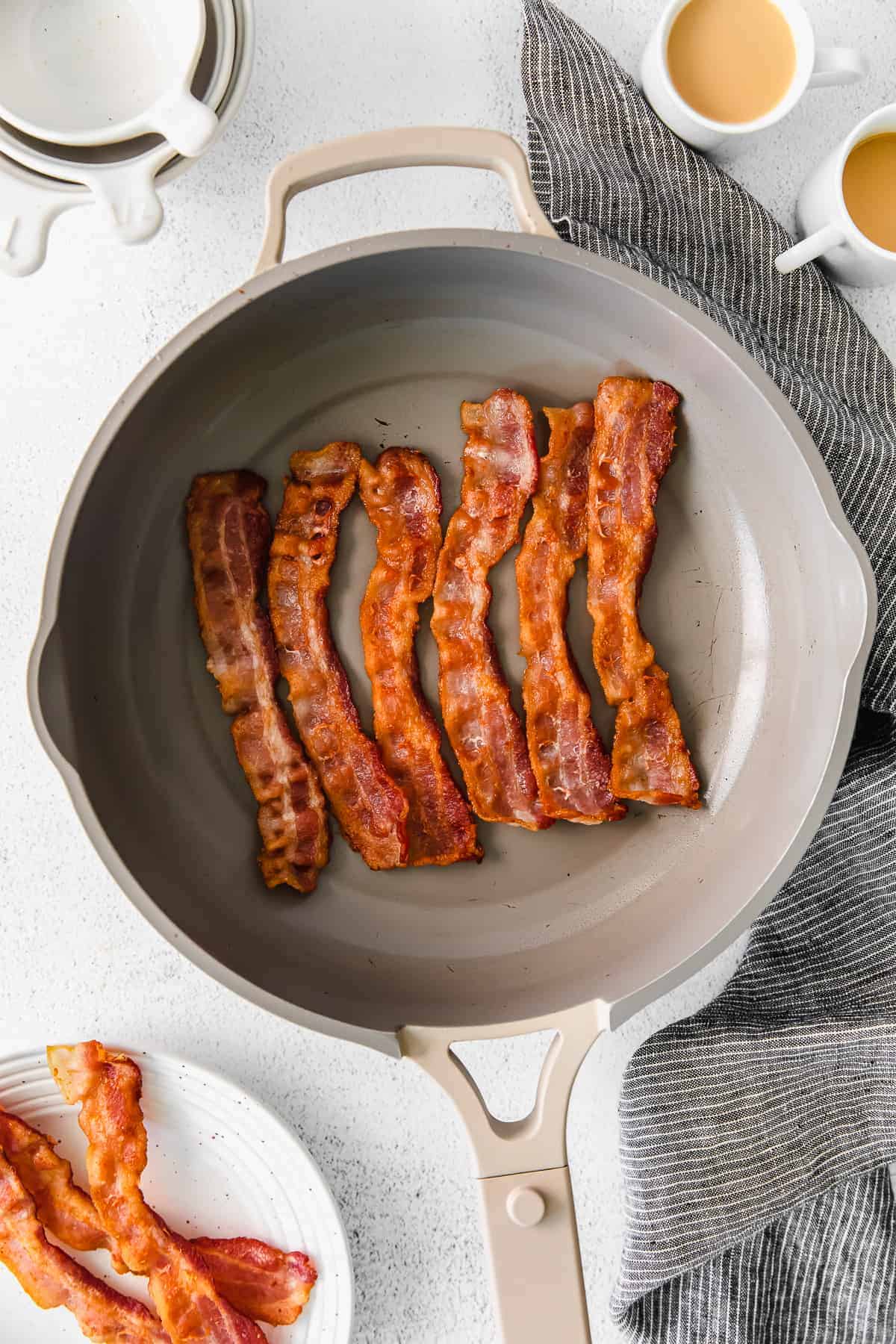 bacon in frying pan
