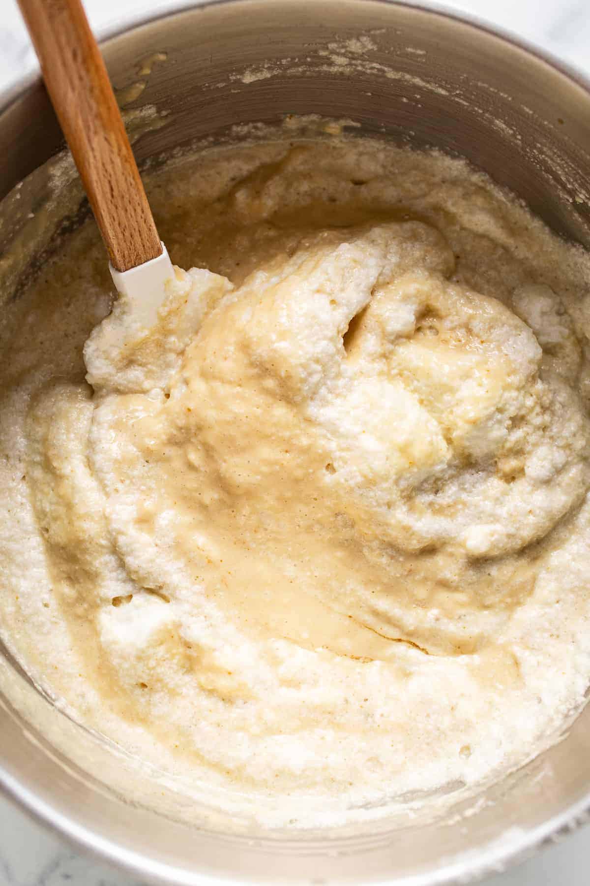 egg whites folded into batter