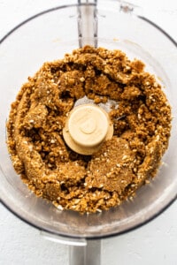 pretzels in food processor.