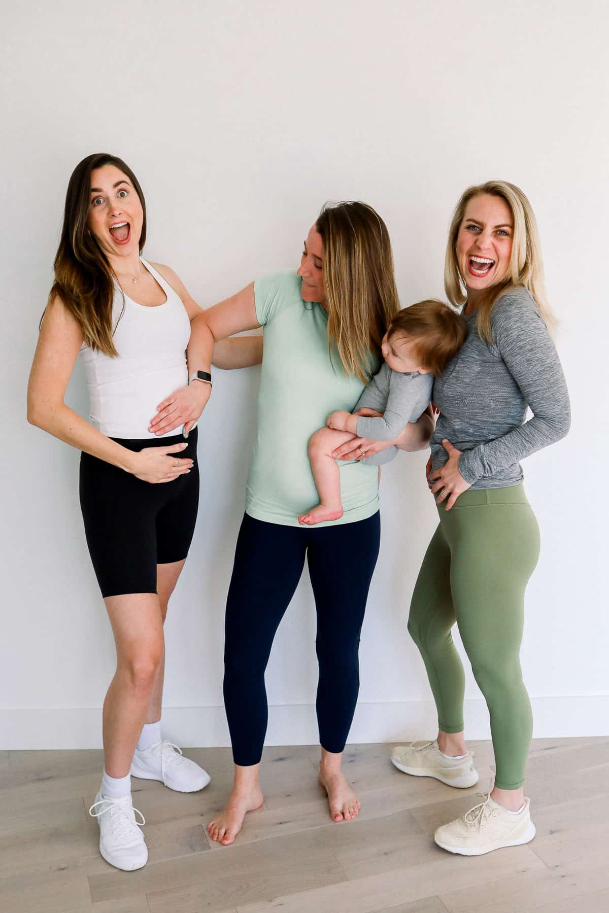 We're sharing our go-to lululemon maternity products for pregnancy and postpartum, including tops, bottoms, and, of course, bras! Women in lululemon gear.