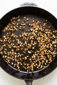 cooking mushrooms.