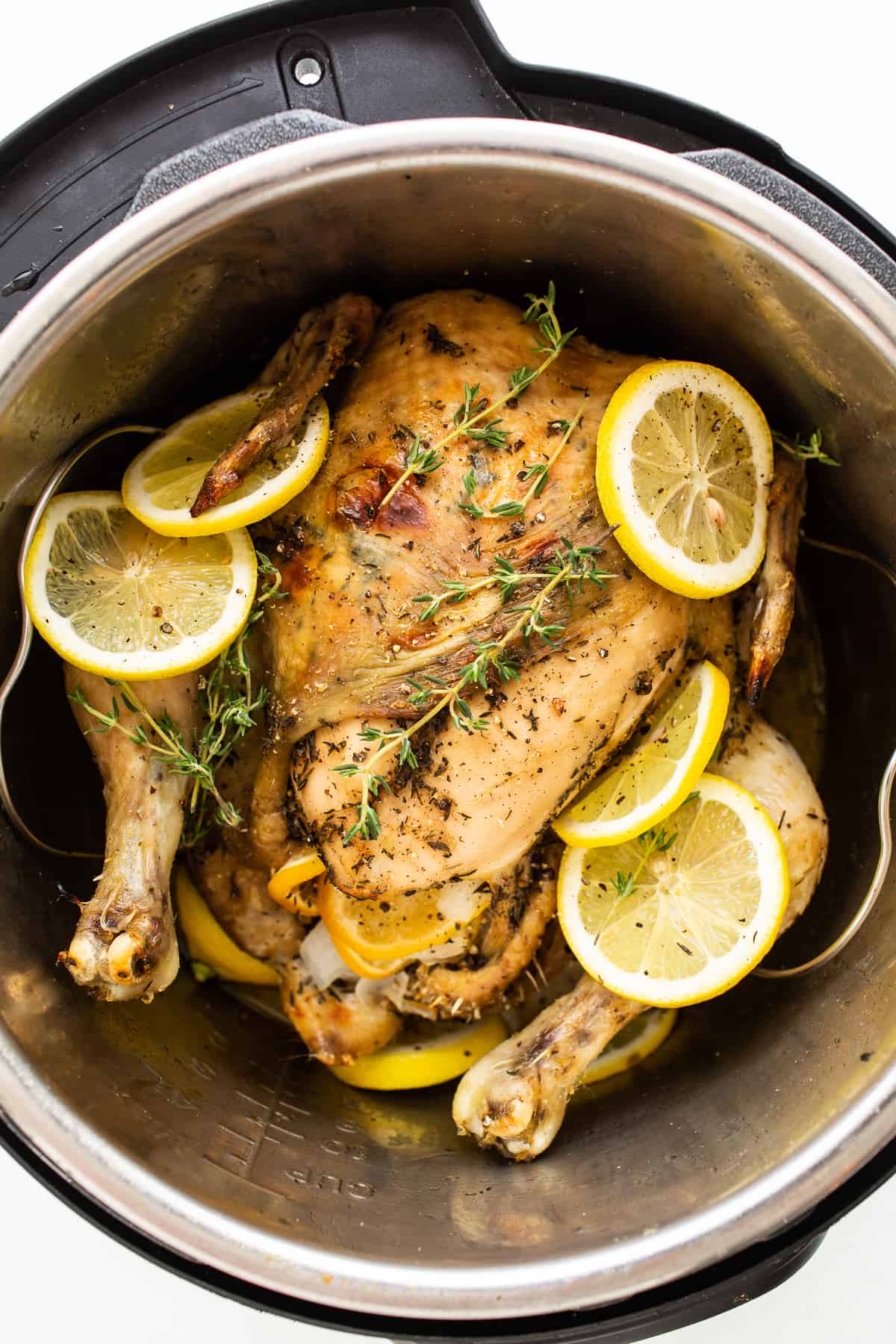 Looking to make a juicy Instant Pot Whole Chicken? We'll teach you how to add flavor and moisture to your whole chicken made in the Instant Pot! whole chicken in Instant Pot.