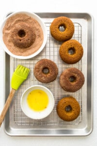 donuts on drying rack.