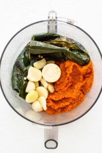 ingredients in food processor.
