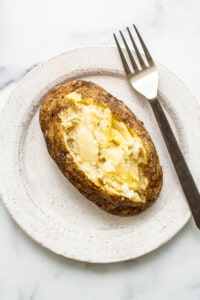 Softened baked potato.