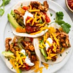 fajita on plate.