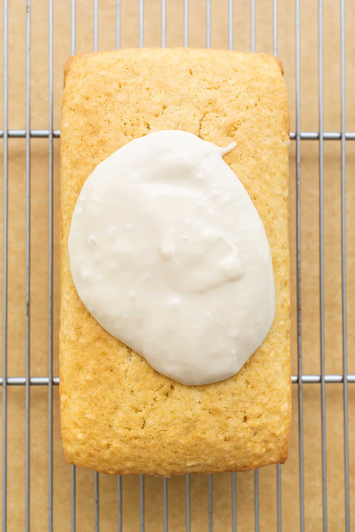 glaze on top of coconut cake.