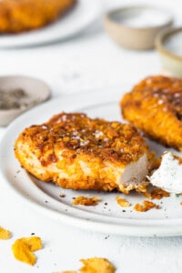 chicken breast on plate.