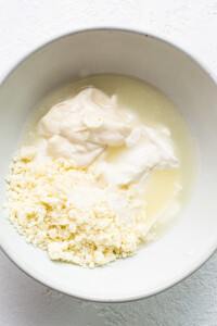 cotija sauce in bowl.