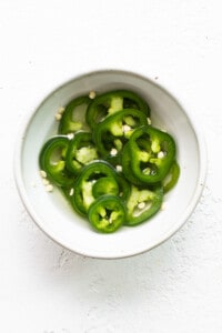 jalapenos in bowl.