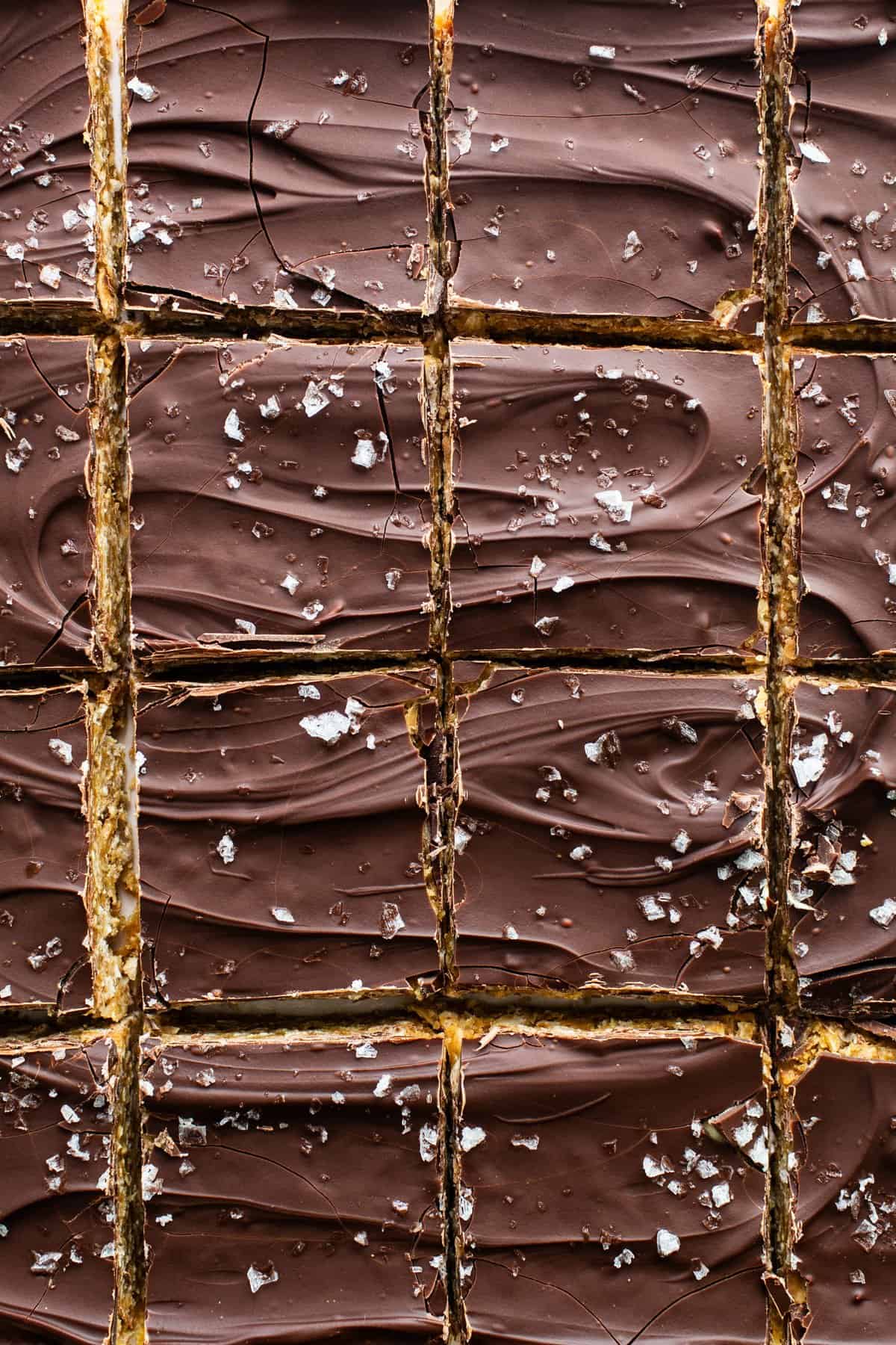 A close up of a chocolate bar with icing on it.